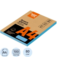 Бумага цветная Выбор есть (А4, 80 г, голубой интенсив) 100 л