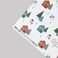 Бумага упаковочная новогодняя крафтовая &laquo;Снеговики&raquo;, 50&times;70 см