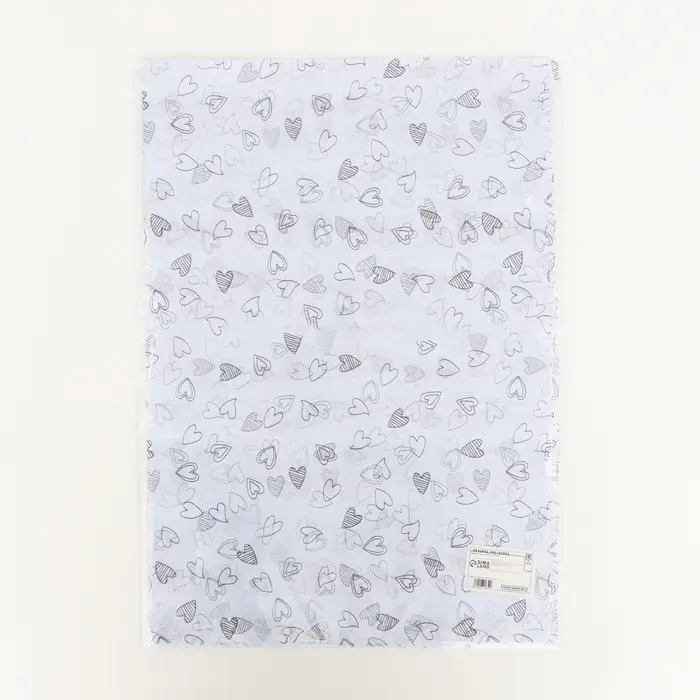 Бумага упаковочная тишью, «Сердечки», 50 см × 70 см 17 грамм, белая Бумага упаковочная тишью, «Сердечки», 50 см × 70 см 17 грамм, белая