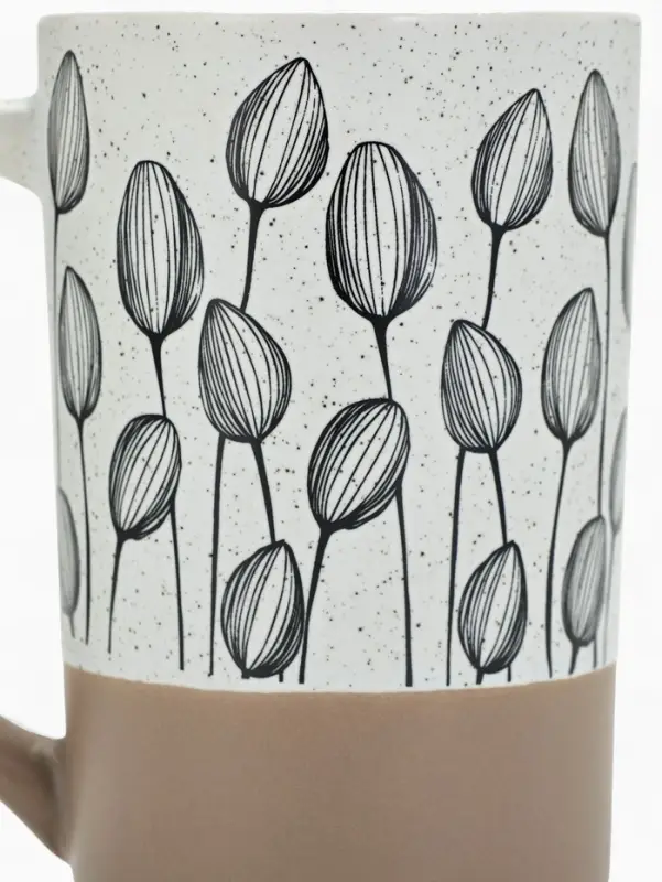 Кружка чайная керамическая &laquo;Цветы&raquo;, 500 мл, ручная работа