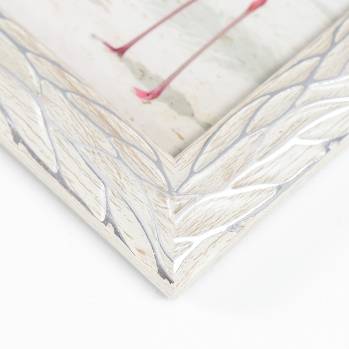 Фоторамка пластик 10х15 см Фоторамка пластик 10х15 см "Корни" бежевая с серебром 19х14 см