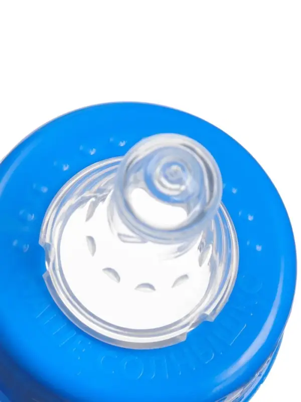 Бутылочка для кормления малыша M&B &laquo;Маленький джентльмен&raquo;, классическое горло, с ручками, от 3 мес., 250 мл., синяя