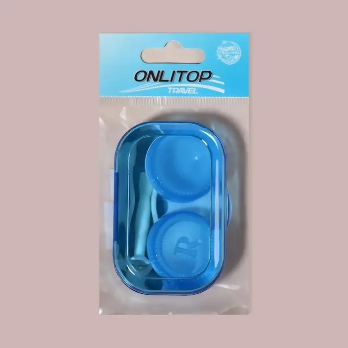 Набор для контактных линз, в футляре, 3 предмета, цвет МИКС Набор для контактных линз, в футляре, 3 предмета, цвет МИКС