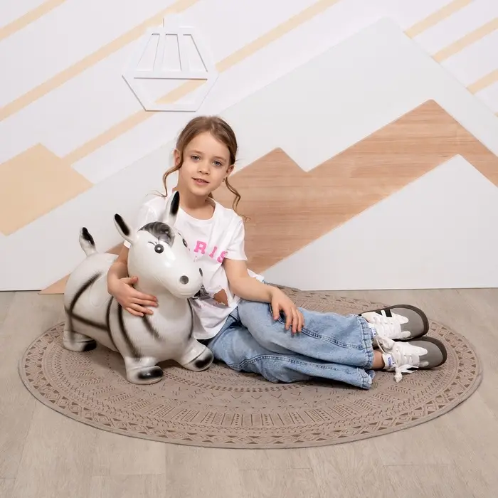 Попрыгун ZABIAKA &laquo;Зебра&raquo;, 55&times;29&times;50 см, белый