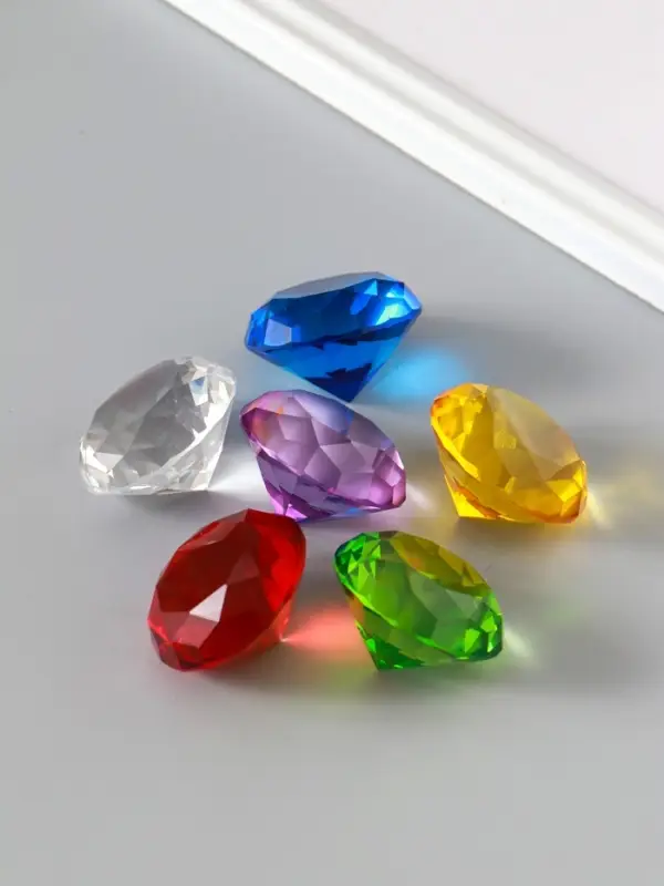 Сувенир стекло Сувенир стекло "Бриллианты" набор 6 шт d=4 см в коробке 11х8х4 см