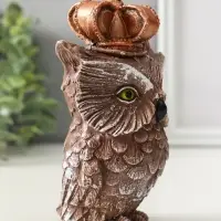 Фигура "Сова императорская" размер 15х8х6 см, гипс, коричневый Фигура "Сова императорская" размер 15х8х6 см, гипс, коричневый