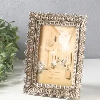 Фоторамка полистоун 10х15 см "Орнамент из геральдических лилий" 15,2х2,8х20,1 см