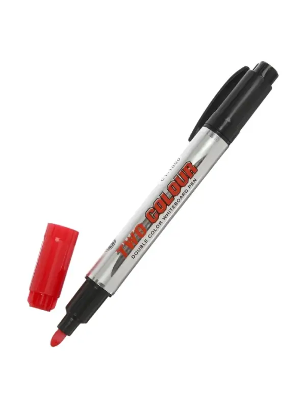 Маркер для доски, узел 2.5 мм, ширина линии 2.5 мм, двусторонний, водный, МИКС