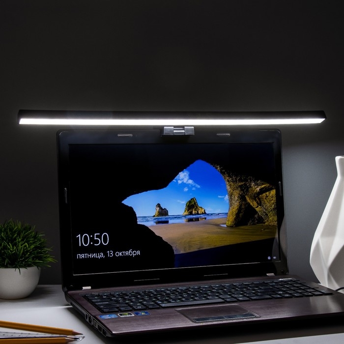 Светильник для монитора Светильник для монитора "Люкс" LED 5Вт 3000К-6000К 249Лм Ra85 USB черный 8,3х2,9х50см