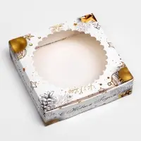 Коробка «Золотой Новый год» 11.5×11.5×3.2 см