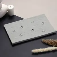 Подставка под кольца QF, 100 мест, флок, 34&times;23&times;1 см, серая