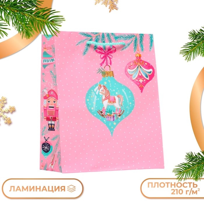 Новый год. Пакет подарочный Новый год. Пакет подарочный "Лошадка", 18 х 22,3 х 10 см.