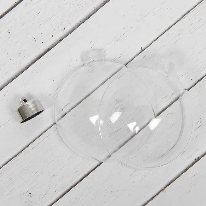 Ёлочный шар заготовка, раздельные части &laquo;Шар с съемной пуцкой&raquo;, диаметр собранного 8 см