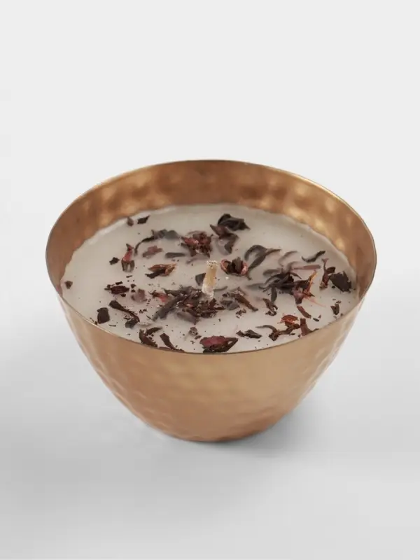 Ароматическая свеча в чаше, 200 г, парафин, hibiscus