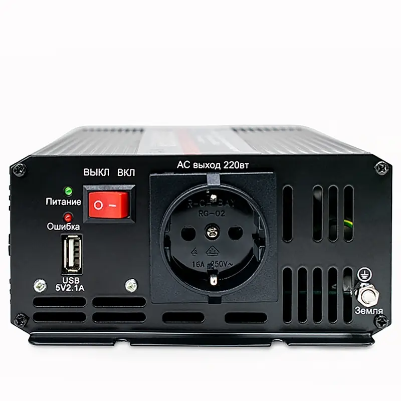 Автомобильный инвертор 12/220V AVS IN-PS600W Чистая синусоида