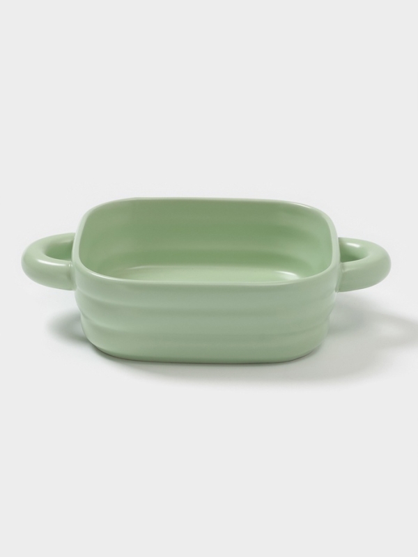 Форма для запекания Доляна «Зефир», 900 мл, 18×18 см, квадратная, керамика, зелёная Форма для запекания Доляна «Зефир», 900 мл, 18×18 см, квадратная, керамика, зелёная