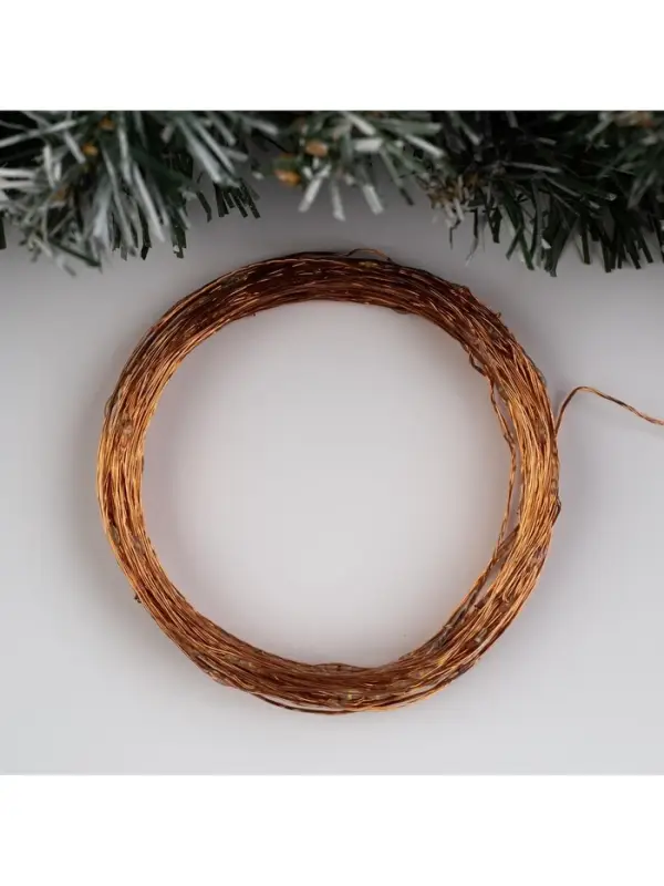 Гирлянда &laquo;Нить&raquo; 20 м, роса, IP20, медная нить, 200 LED, свечение мульти, 12 В