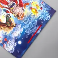 Пакет подарочный новогодний ламинированный, «Дед Мороз и Конь» , 33×10×42.5 см