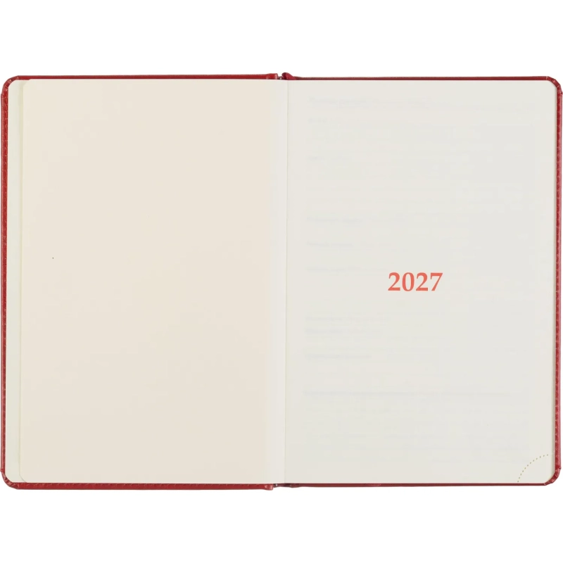 Ежедневник датированный 2027 Attache А5 168л 143x210 бордов (золотист срез)