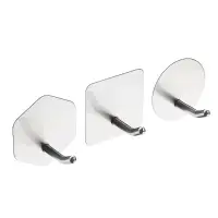 Крючки самоклеящиеся тм VETTA, 4,5x4,5см, нерж.сталь 201, 3 дизайна, 2шт