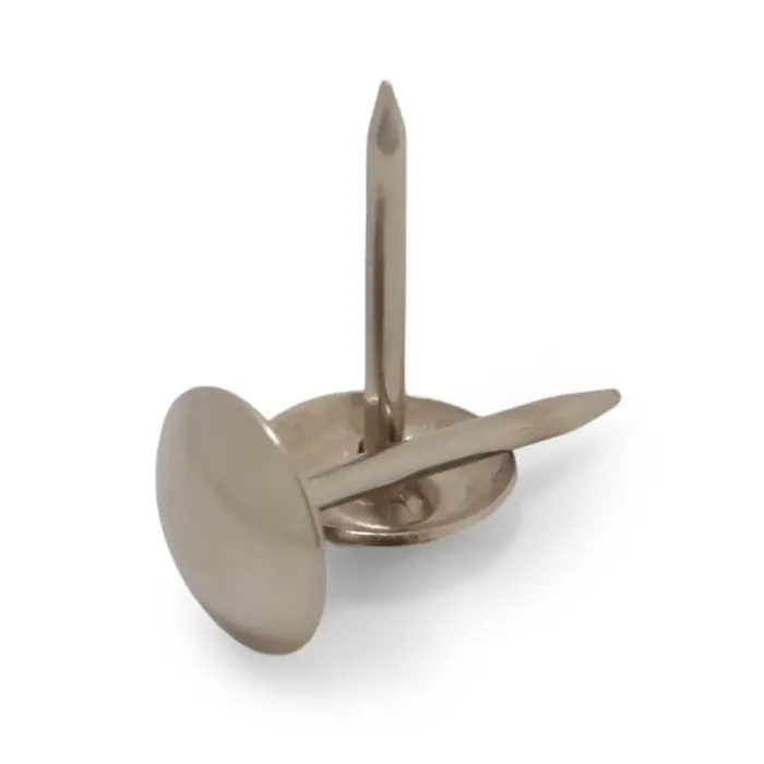 Гвозди ТУНДРА, декоративные, обивочные, 8×15 мм, хром, фасовка 50 шт.