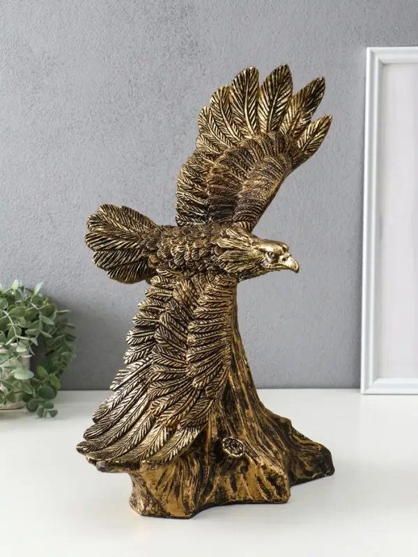 Фигура полистоун &laquo;Орёл парящий&raquo;, 43&times;43&times;23 см, под бронзу