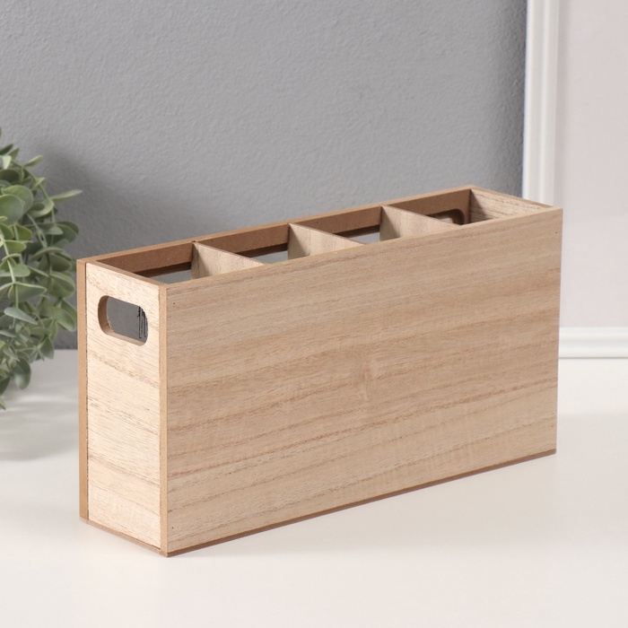 Подставка дерево с делениями Подставка дерево с делениями "Вилка, ложка, нож" 8х30х15 см