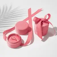 Футляр под серьги, кольцо &laquo;Сюрприз&raquo;, корейский бархат, 5.8&times;5.3 см, светло-розовый