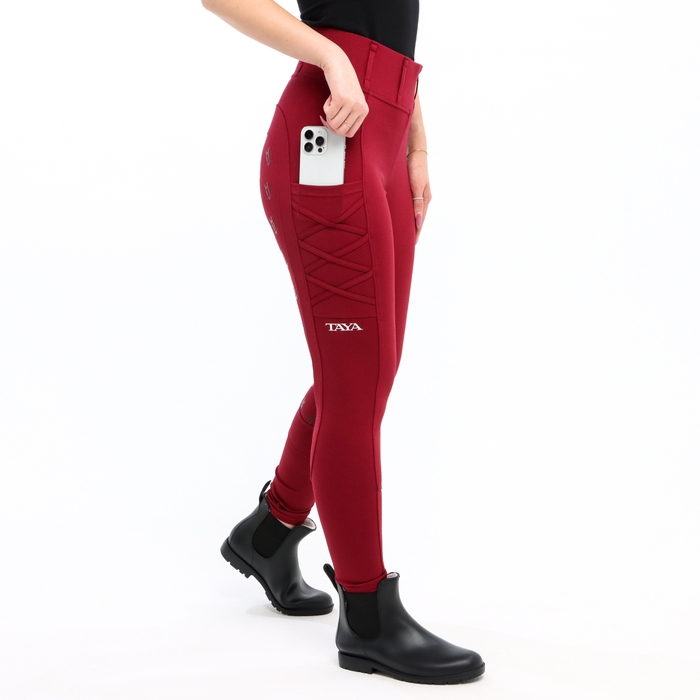 Бриджи для верховой езды Taya equestrianism цвет бордовый, размер 34, TL1 Бриджи для верховой езды Taya equestrianism цвет бордовый, размер 34, TL1