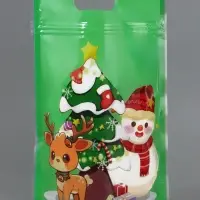 Пакет подарочный, с zip-lock застежкой, "Снеговик и его друзья", 15х22см МИКС Пакет подарочный, с zip-lock застежкой, "Снеговик и его друзья", 15х22см МИКС