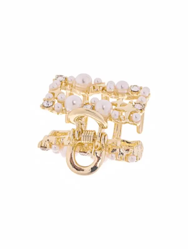 Крабик для волос &laquo;Саманта галант&raquo;, прямой, 3 см, золотистый