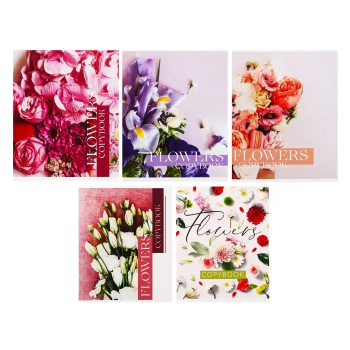 Тетрадь 48 листов в клетку Calligrata «Флористика», обложка мелованный картон, блок №2, белизна 75% (серые листы), МИКС Тетрадь 48 листов в клетку Calligrata «Флористика», обложка мелованный картон, блок №2, белизна 75% (серые листы), МИКС