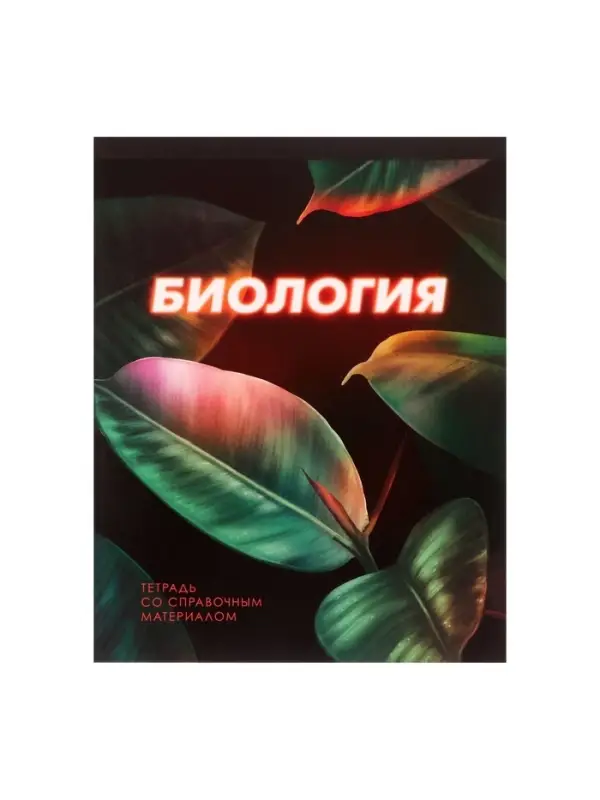 Тетрадь предметная 48 листов в клетку Calligrata «3D. Биология», серые листы