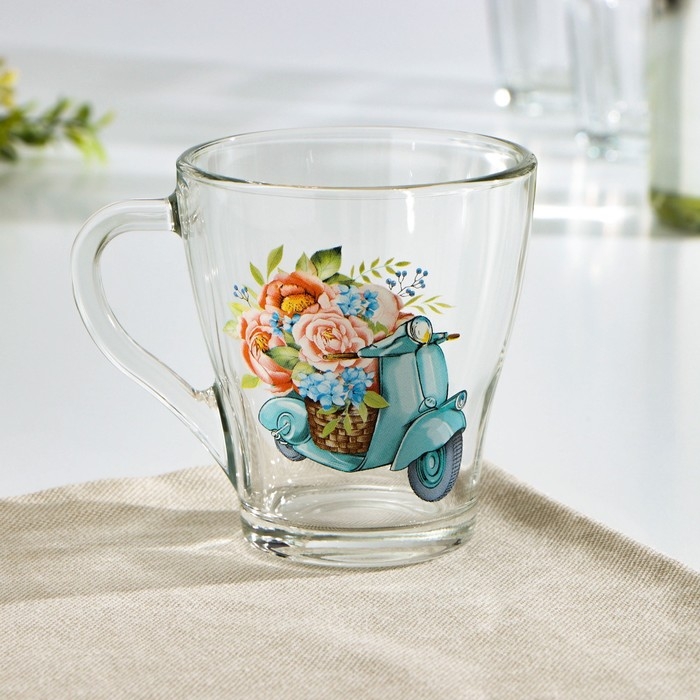 Кружка стеклянная «Грация. Романтика», 250 мл
