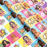 Бумага упаковочная глянцевая "POP ART Красотка", 50 х 70 см, набор 10 шт.
