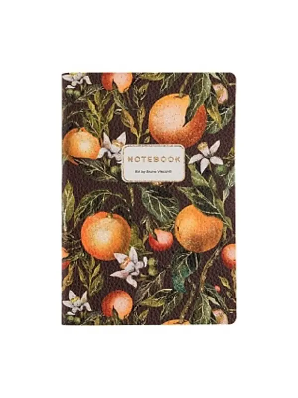 ТЕТРАДЬ А5 ИЗ ЭКОКОЖИ, "FLORA.PARADISE.ORANGES" 60 Л. КЛЕТКА