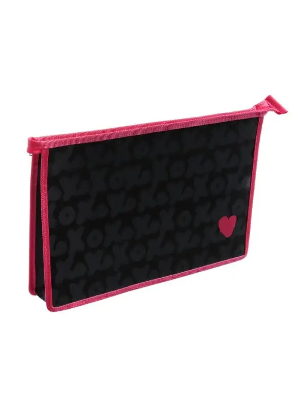 Папка для тетрадей А4 Xoxo love, молния сверху, ламинированный картон