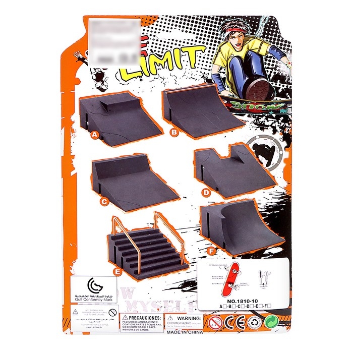 Набор скейт-парк «Прыжок на перила», фингерборд, лесенки с перилами