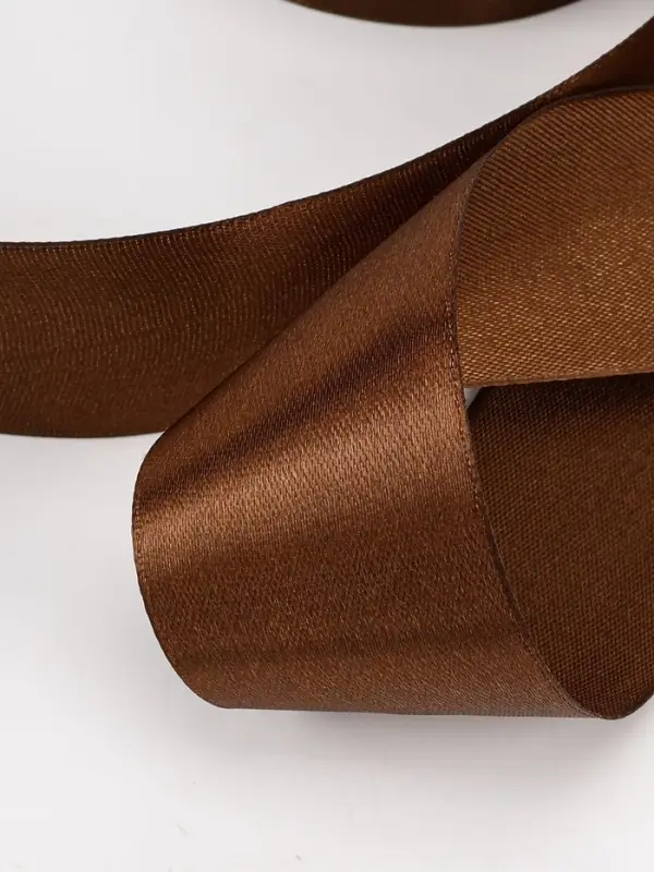 Лента атласная, 40 мм, 23&plusmn;1 м, коричневая №31