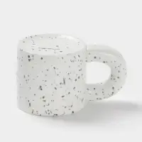 Кружка Доляна &laquo;Сплэш&raquo;, 350 мл, 14&times;8.8&times;8 см, фарфор, белая