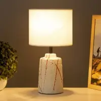 Лампа настольная RISALUX &laquo;Мэй&raquo;, Е14, 40 Вт, белая, 18&times;18&times;34 см