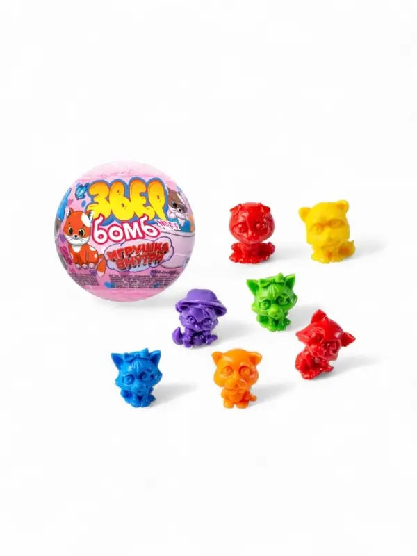 Бомбочка для ванн с игрушкой &laquo;Звер бомб&raquo; аромат клубники, 130 г