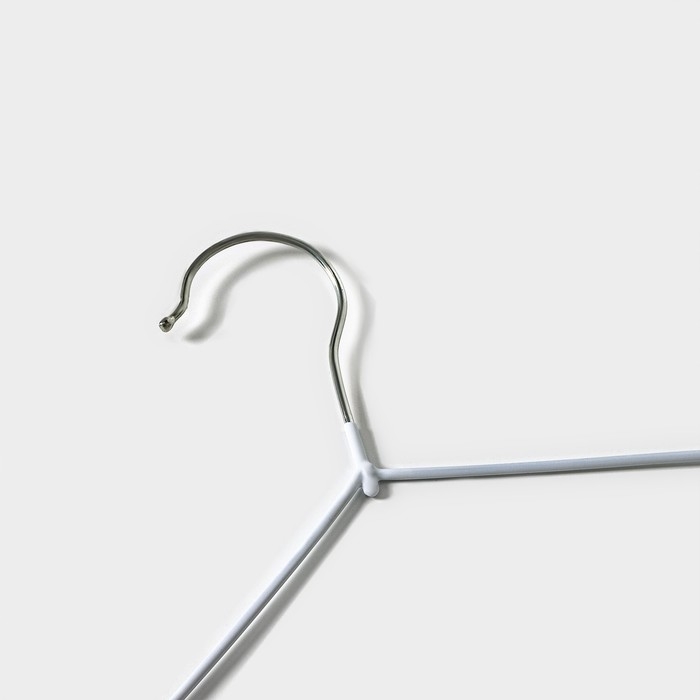 Плечики - вешалки для одежды Доляна, 40×20 см,10 шт, антискользящее покрытие, цвет белый Плечики - вешалки для одежды Доляна, 40×20 см,10 шт, антискользящее покрытие, цвет белый