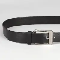 Ремень мужской, ширина 3 см, винт, пряжка металл, цвет чёрный