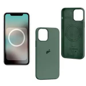 Чехол для iPhone 13 Pro Max Silicone Case 100% ORG Eucalyptus (MagSafe + анимация NFC) c LOGO