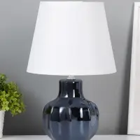 Лампа настольная E27 40Вт "Гранат" тёмный перламутр 20х20х32,5 см