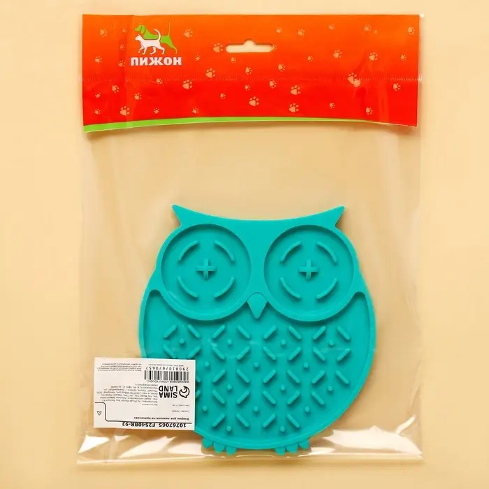 Коврик для лизания, 15&times;16 см, на присосках, зелёный