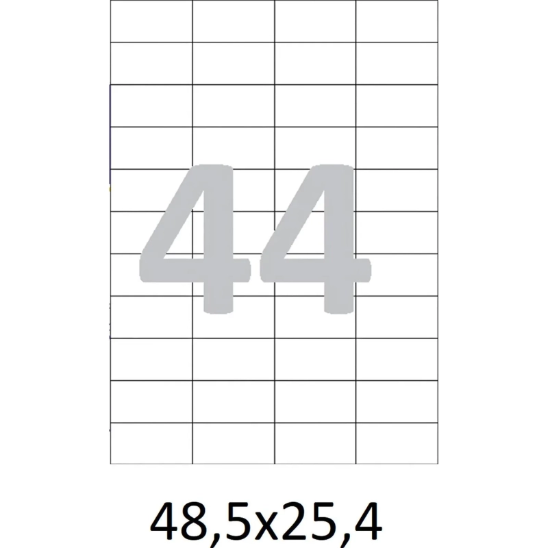 Этикетки самоклеящиеся  48,5х25,4 мм 44 шт. на лист.А4 100л