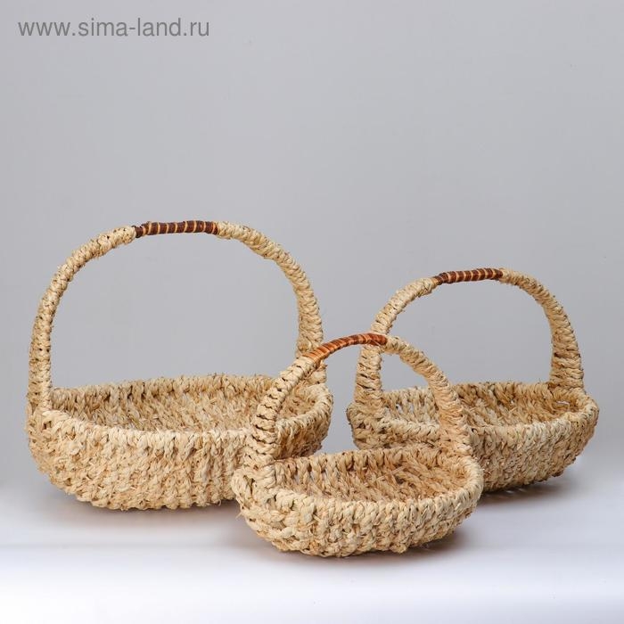 Набор корзин   из 3-х шт.  Big :D 35 Н 13/37, D 28 h 13/27, D 23 H см. Набор корзин   из 3-х шт.  Big :D 35 Н 13/37, D 28 h 13/27, D 23 H см.