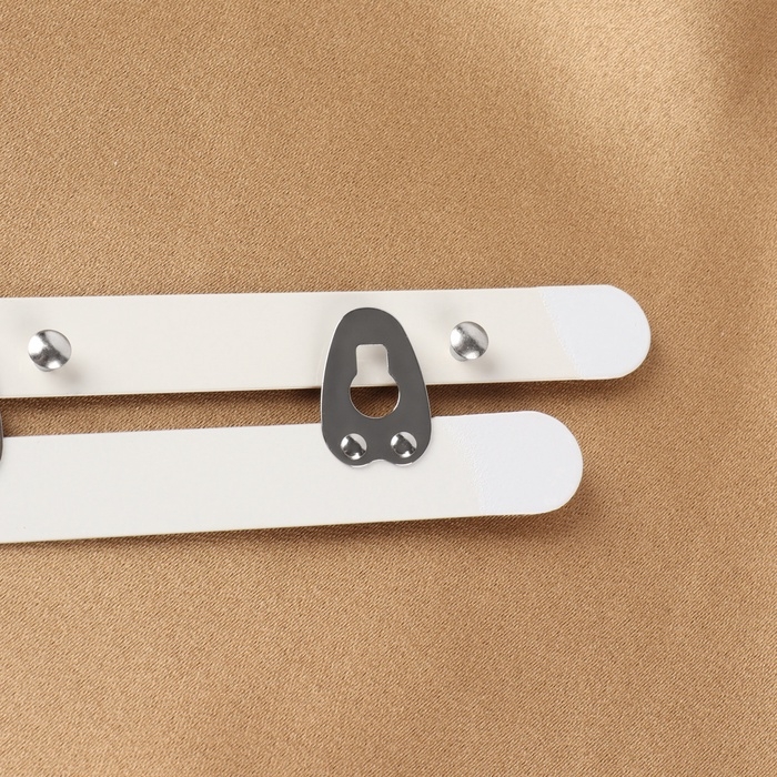 Бюск-застёжка для корсета, 30 см, цвет белый/серебряный Бюск-застёжка для корсета, 30 см, цвет белый/серебряный